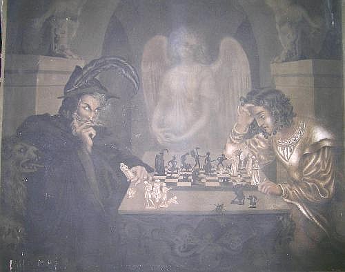 Chess Game Painting by Dariotti Art